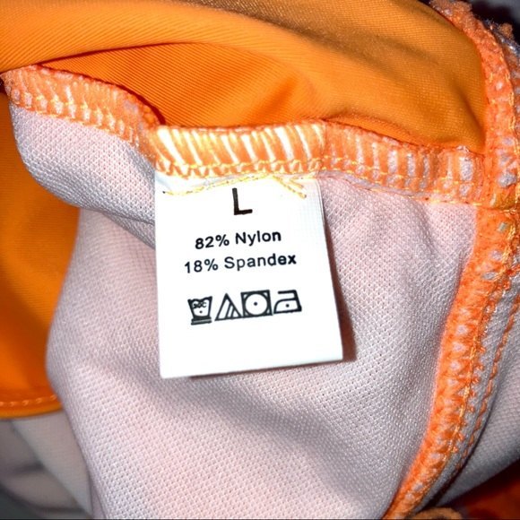 Cute Orange One Piece Swimsuit Size L - Picture 3 of 5